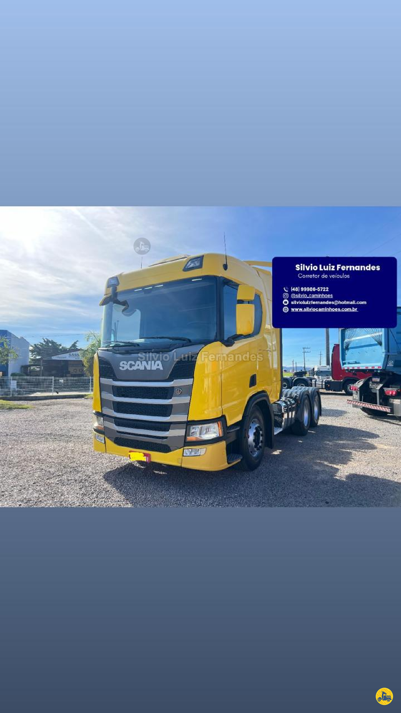 CAMINHAO SCANIA SCANIA R450 Cavalo Mecânico Cavalo 6x4 Silvio Caminhões TUBARAO SANTA CATARINA SC